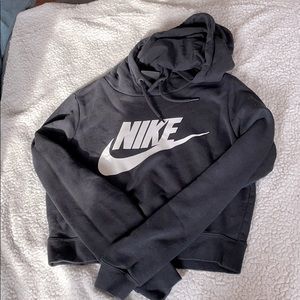 Black Nike Cropped Hoodie